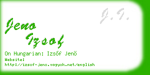 jeno izsof business card